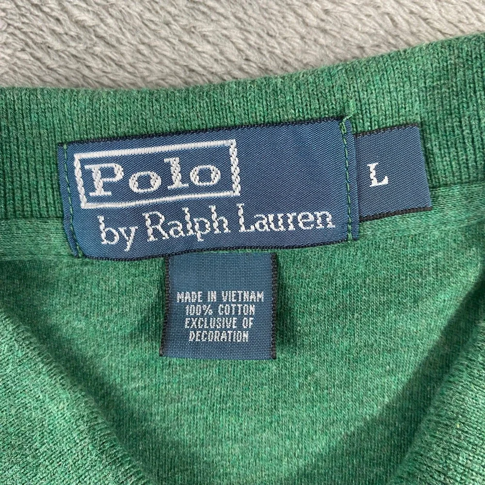 Polo Ralph Lauren Polo Shirt L Verano Green Short Sleeve Heathered Soft Touch